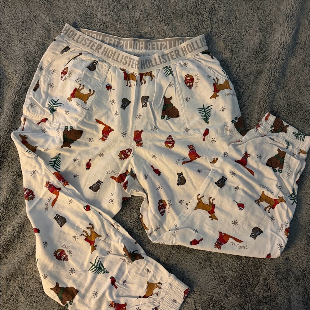 Hollister Woman’s White Holiday Pajama Pants